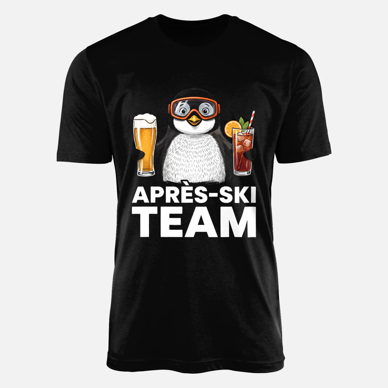 Magliette: Pinguino sciatore apr&egrave;s-ski