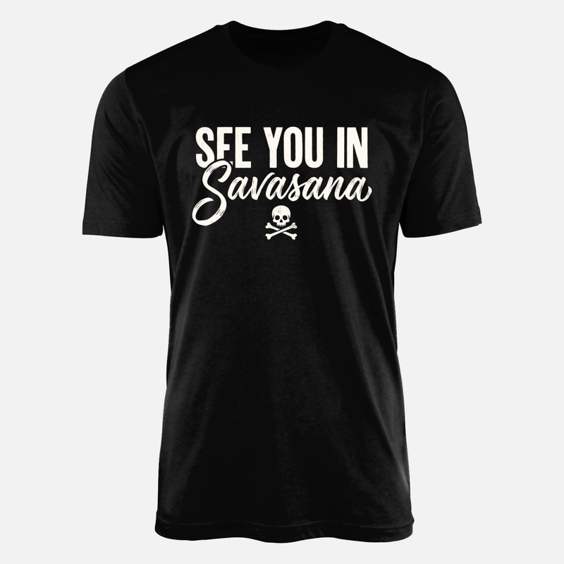 Magliette: See you in Savasana teschio yoga