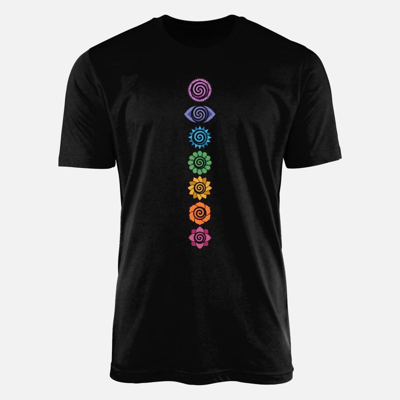 Magliette: Sette chakra con spirali