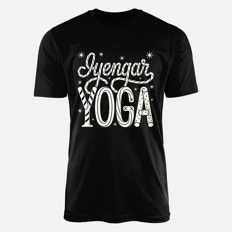 Magliette: Iyengar Yoga natalizio a bastoncino