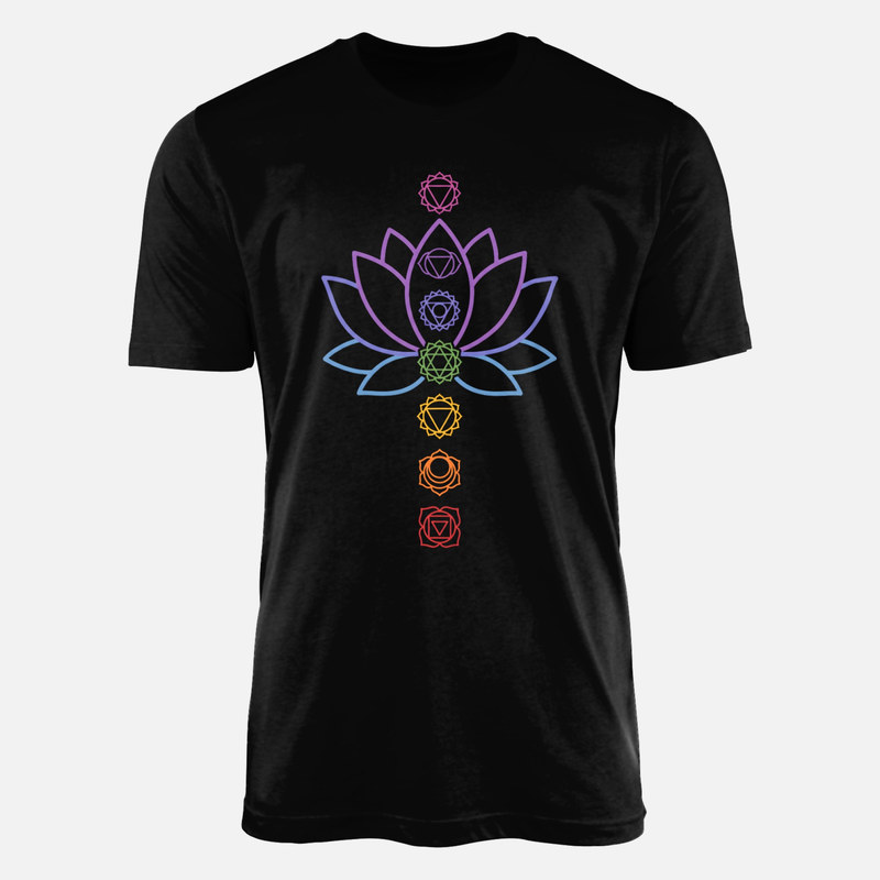 Magliette: Fiore di loto e sette chakra