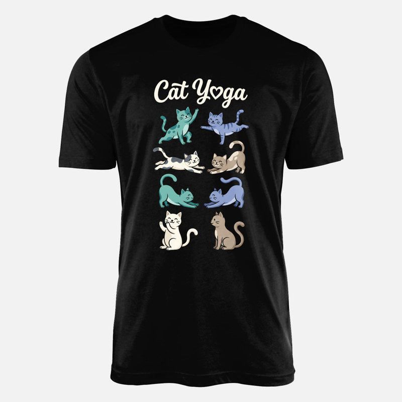 Magliette: Gatti in posizioni yoga