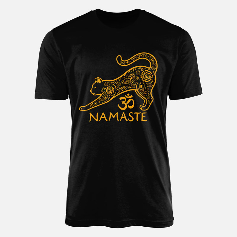 Magliette: Gatto yoga namaste mandala