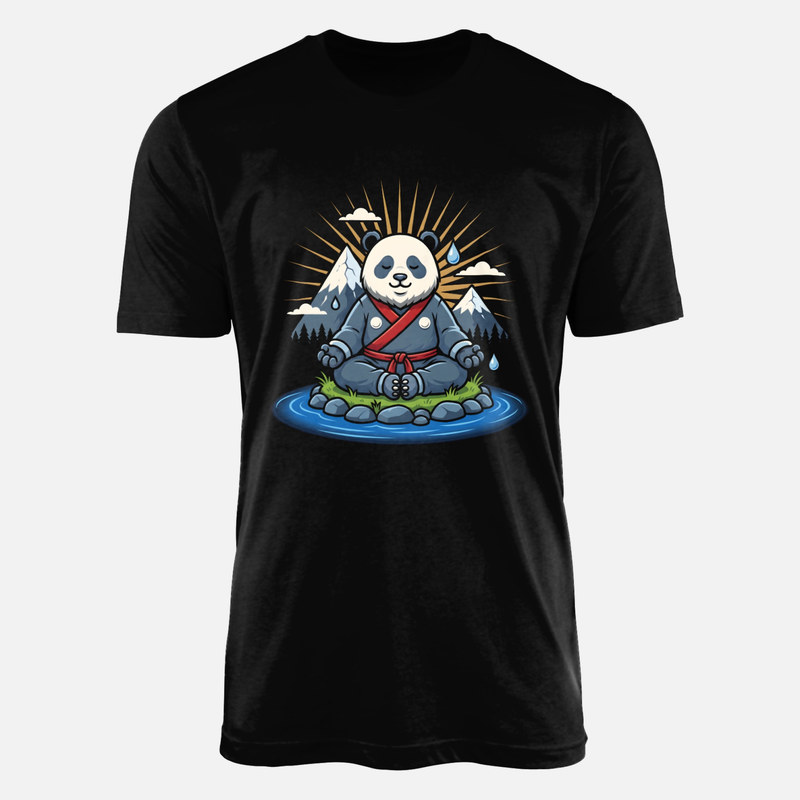 Magliette: Panda meditazione zen in kimono