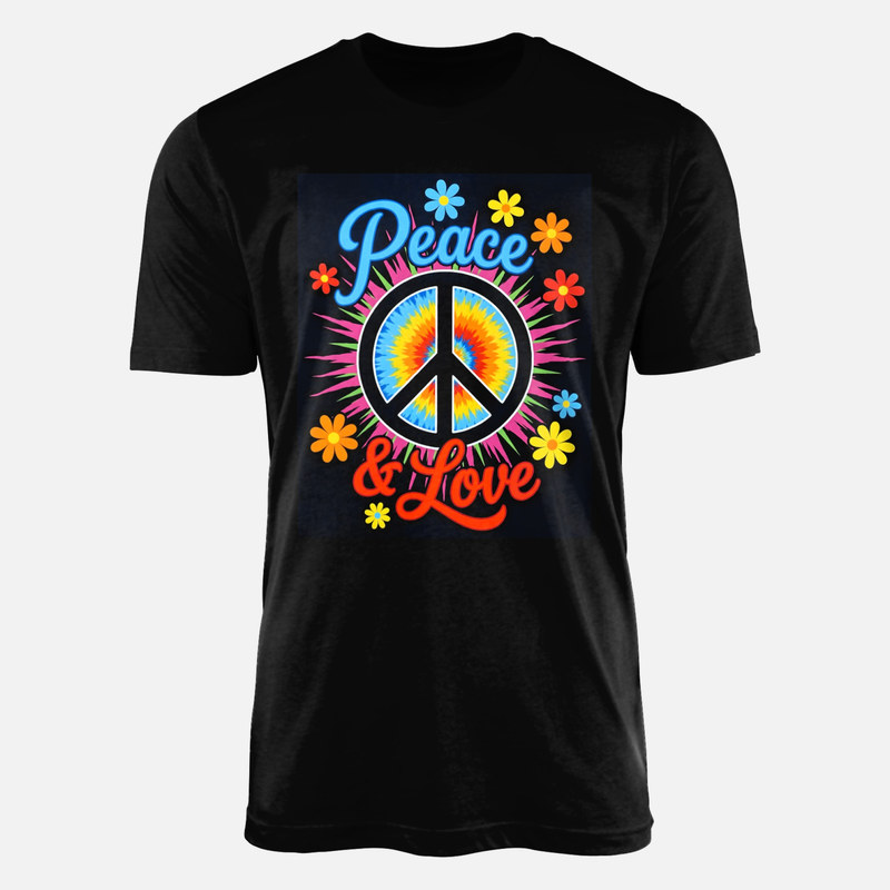 Magliette: Simbolo pace tie-dye peace love