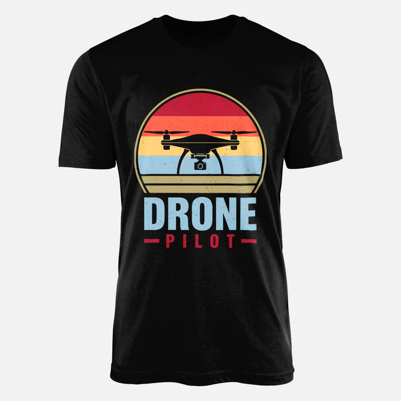 Magliette: Pilota di drone tramonto vintage