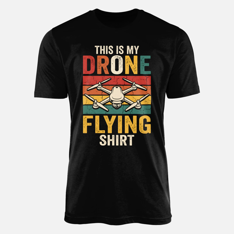 Magliette: Drone e tramonto retro