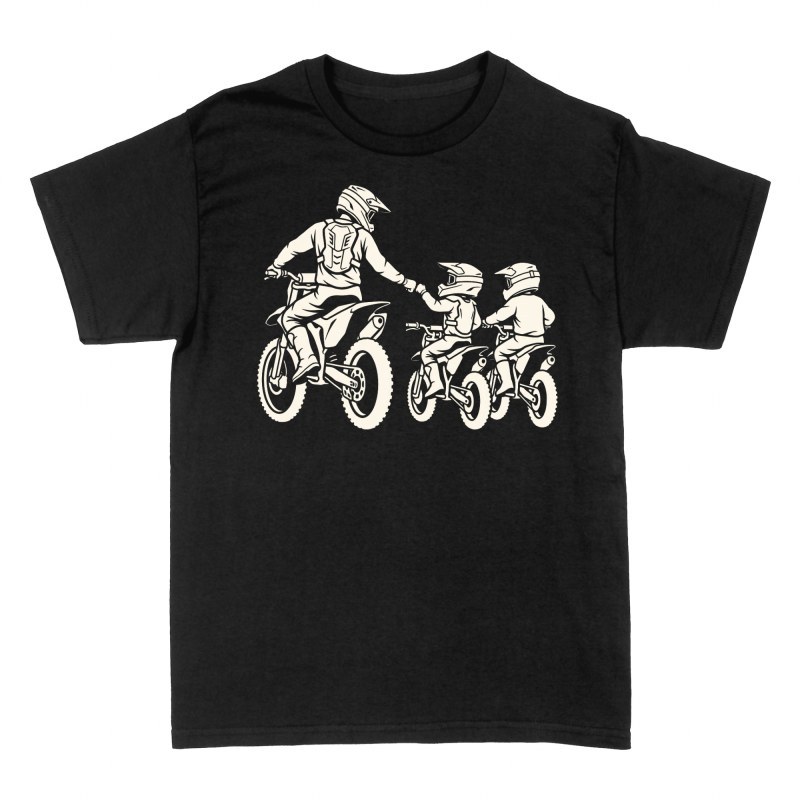 Magliette: Padre e figli motocross pugno