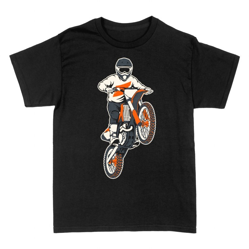 Magliette: Pilota di motocross in salto
