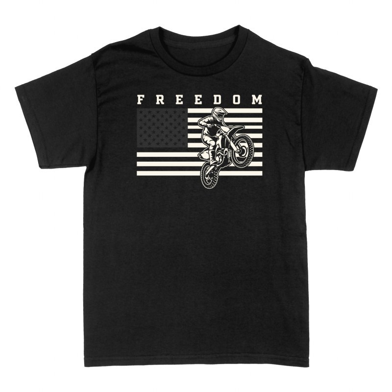 Magliette: Motocross e bandiera USA Freedom