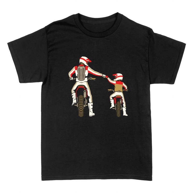 Magliette: Padre e figlio motocross pugno