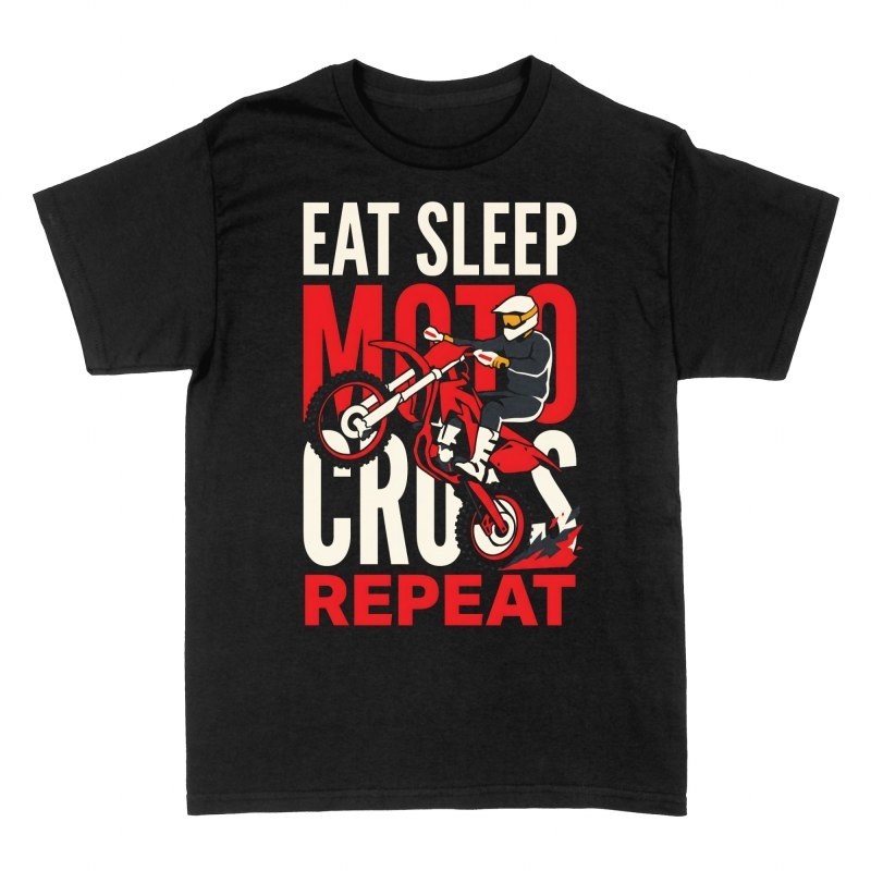 Magliette: Eat sleep motocross repeat pilota