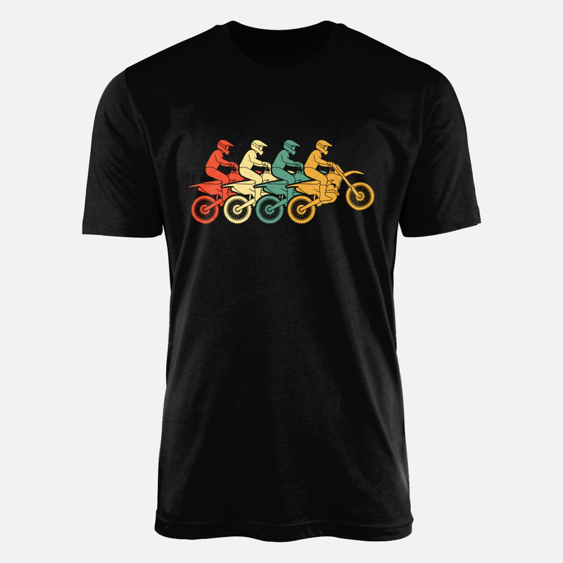 Magliette: Sequenza motocross retro