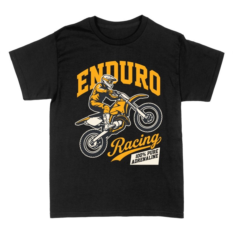 Magliette: Pilota enduro salto adrenalina