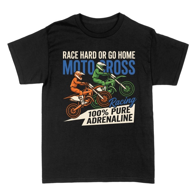 Magliette: Gara di motocross adrenalina pura