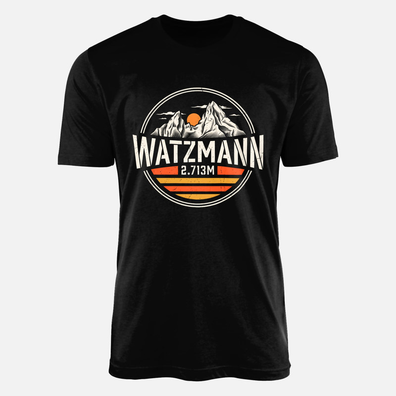 Magliette: Monte Watzmann emblema retr&ograve;