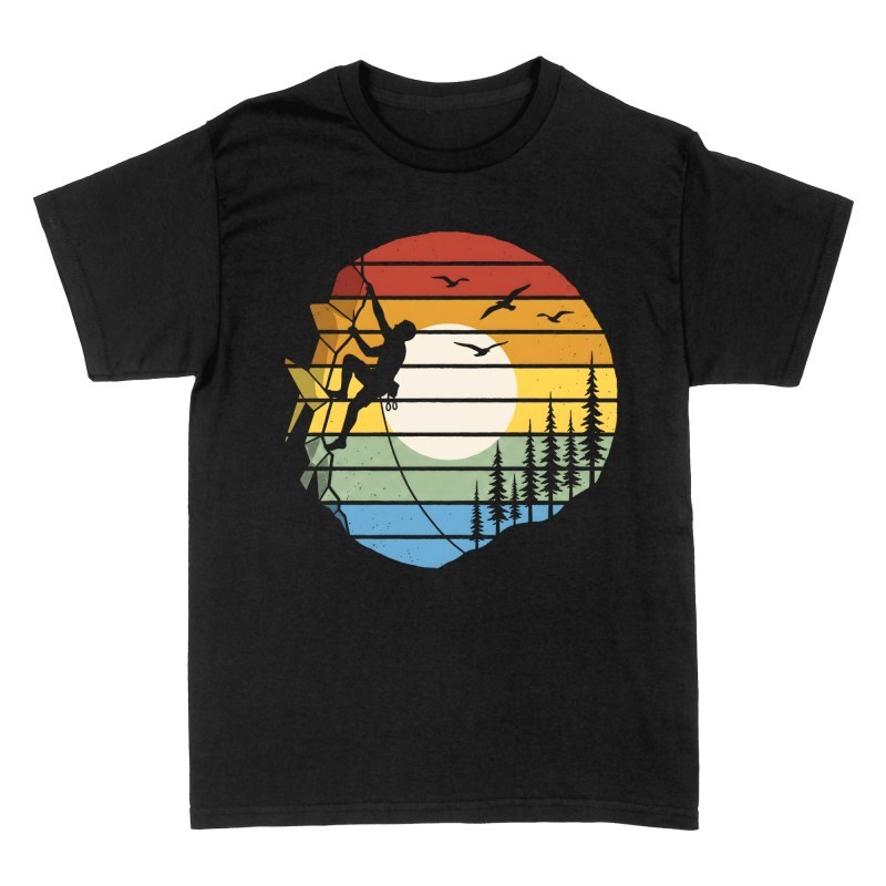 Magliette: Scalatore al tramonto vintage