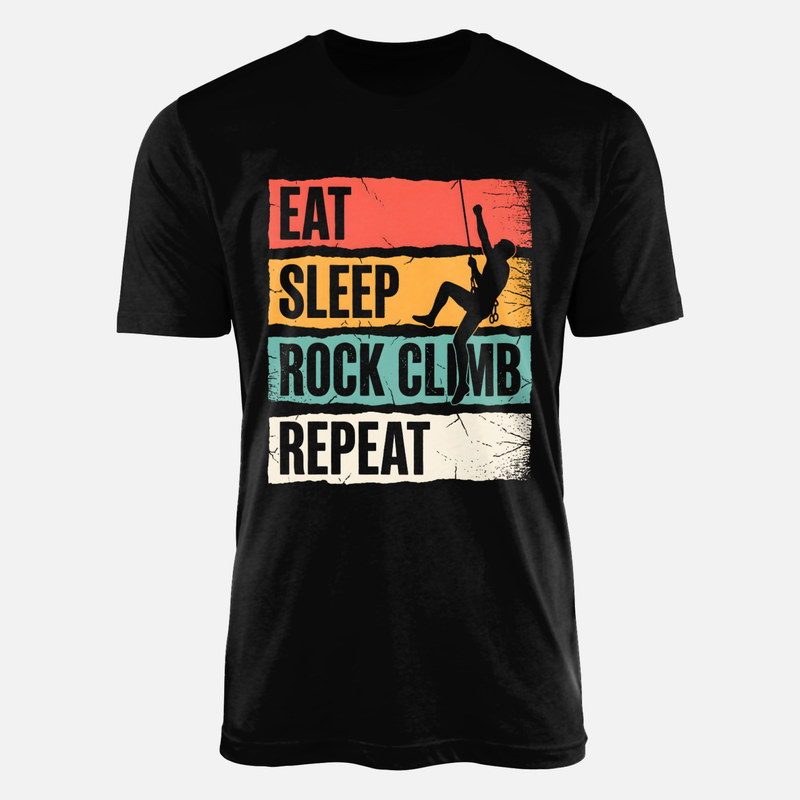 Magliette: Eat Sleep Rock Climb Repeat vintage