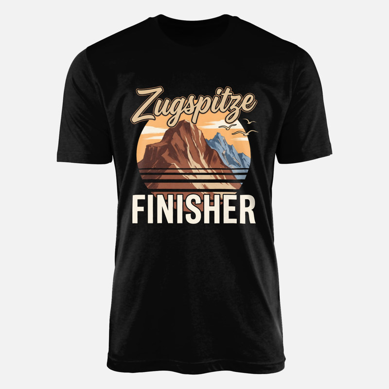 Magliette: Zugspitze finisher montagna retro