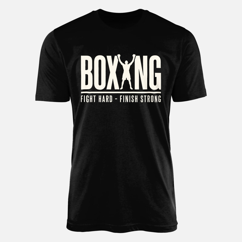 Magliette: Boxe motivazionale con sagoma pugile