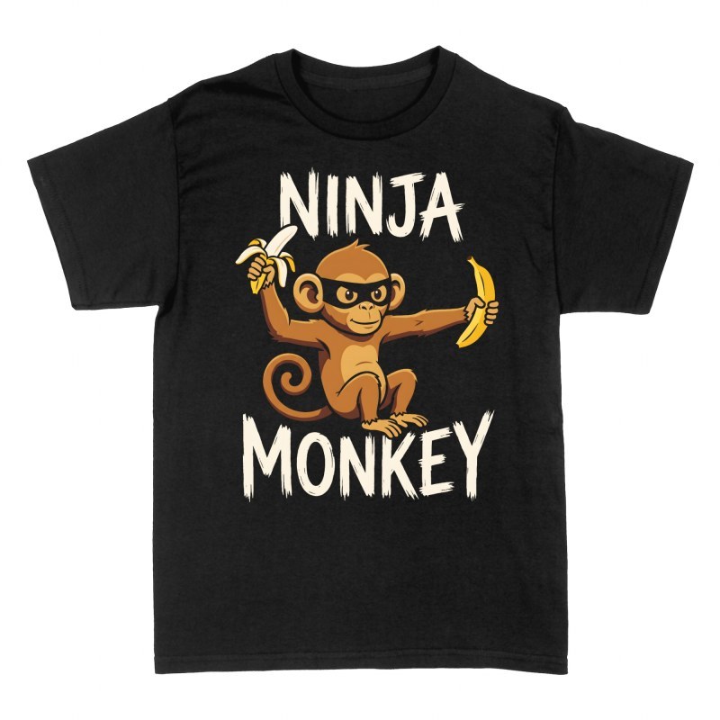 Magliette: Scimmia ninja con banane