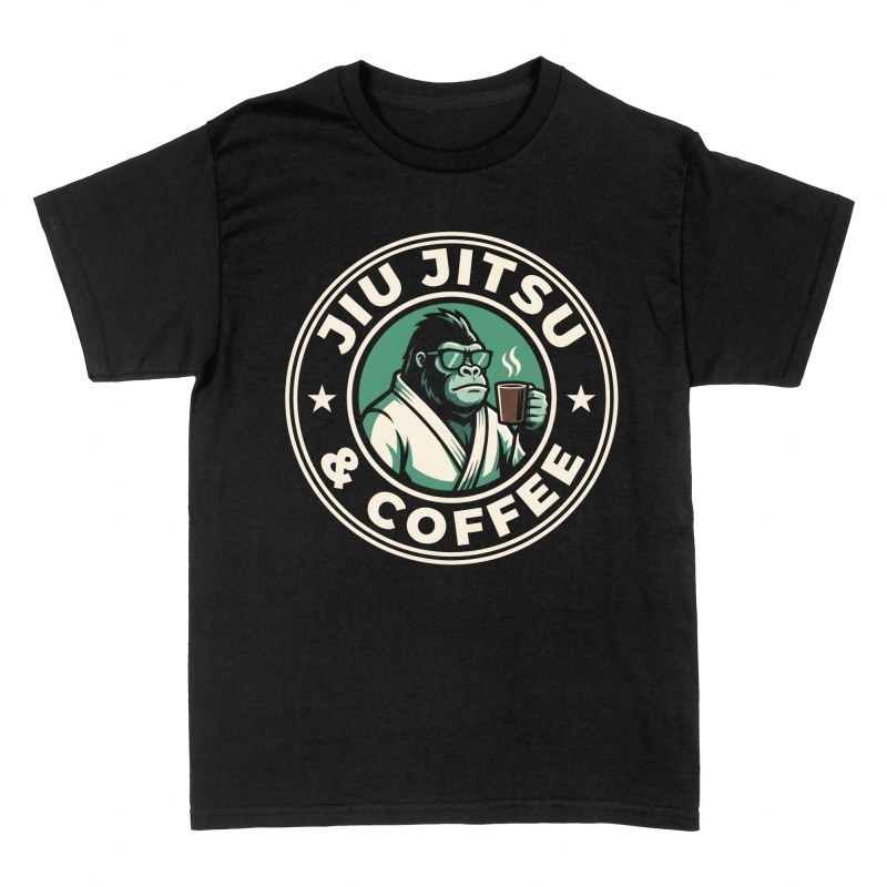 Magliette: Gorilla jiu jitsu e caff&egrave;