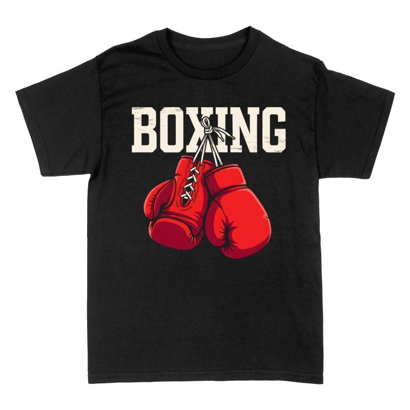 Magliette: Guantoni da boxe rossi appesi