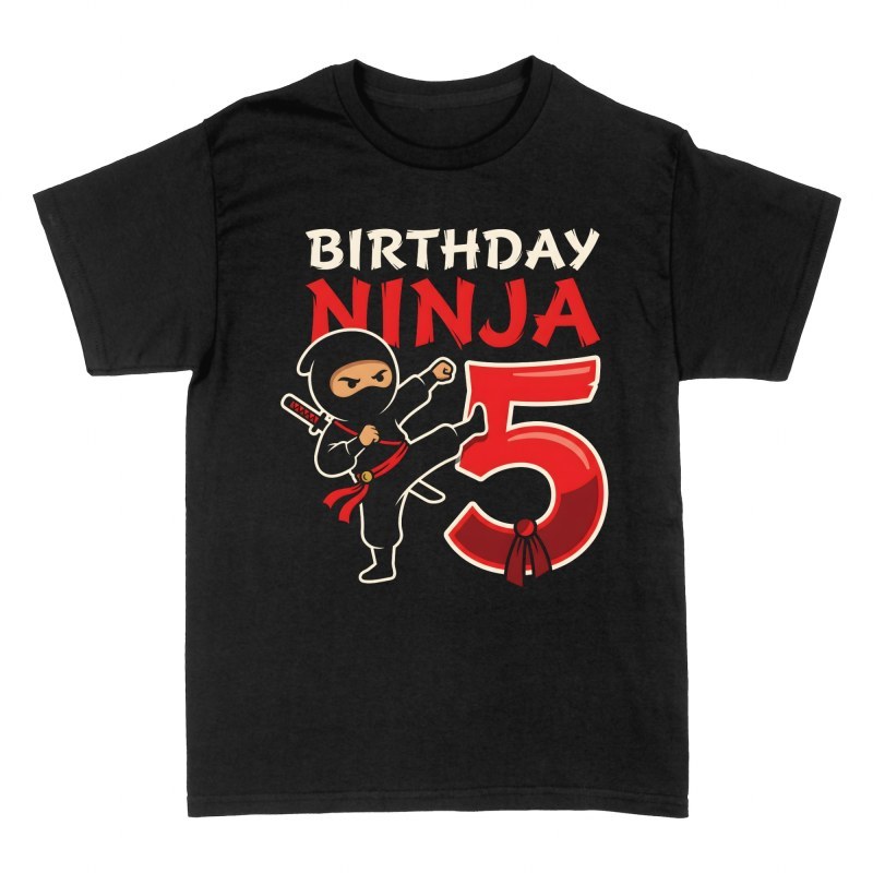 Magliette: Ninja 5 anni compleanno