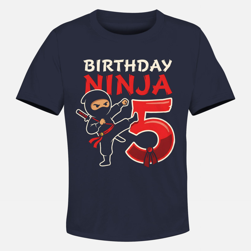 Magliette: Ninja 5 anni compleanno