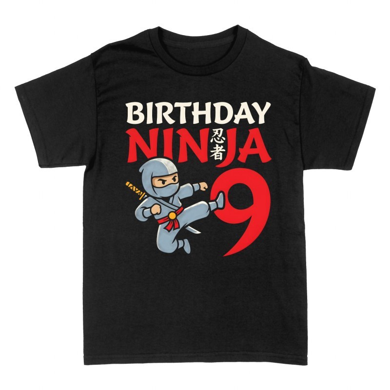 Magliette: Ninja 9 anni compleanno