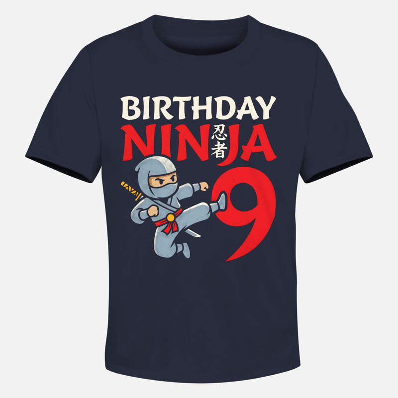 Magliette: Ninja 9 anni compleanno