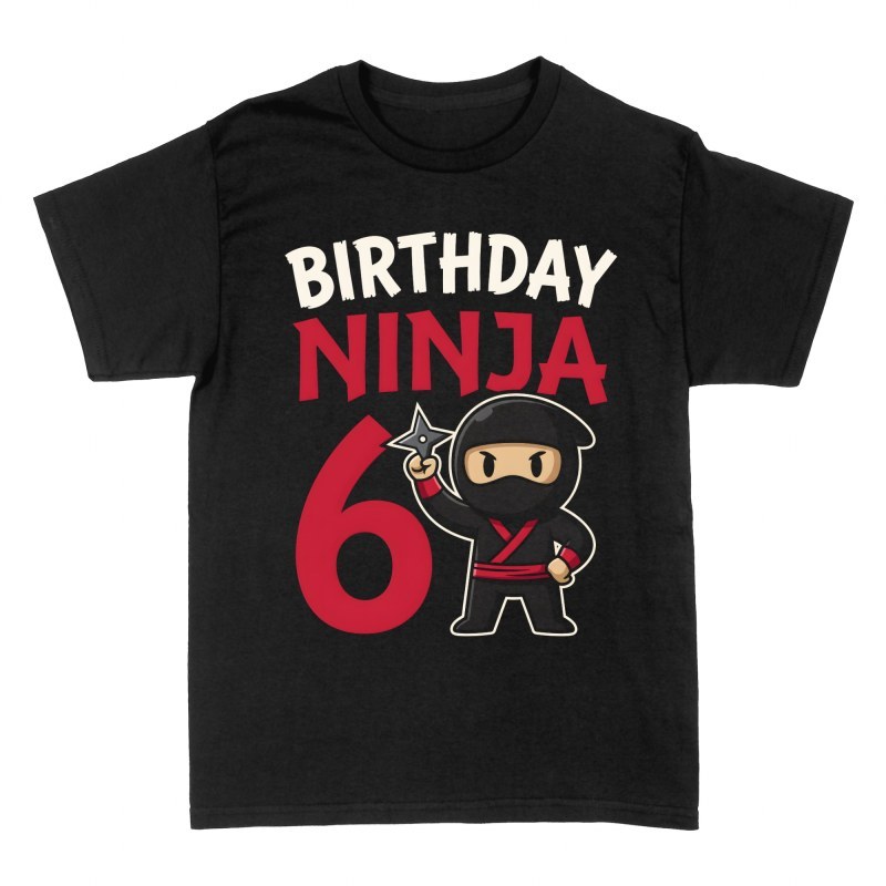 Magliette: Ninja 6 anni compleanno