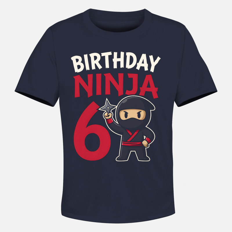 Magliette: Ninja 6 anni compleanno