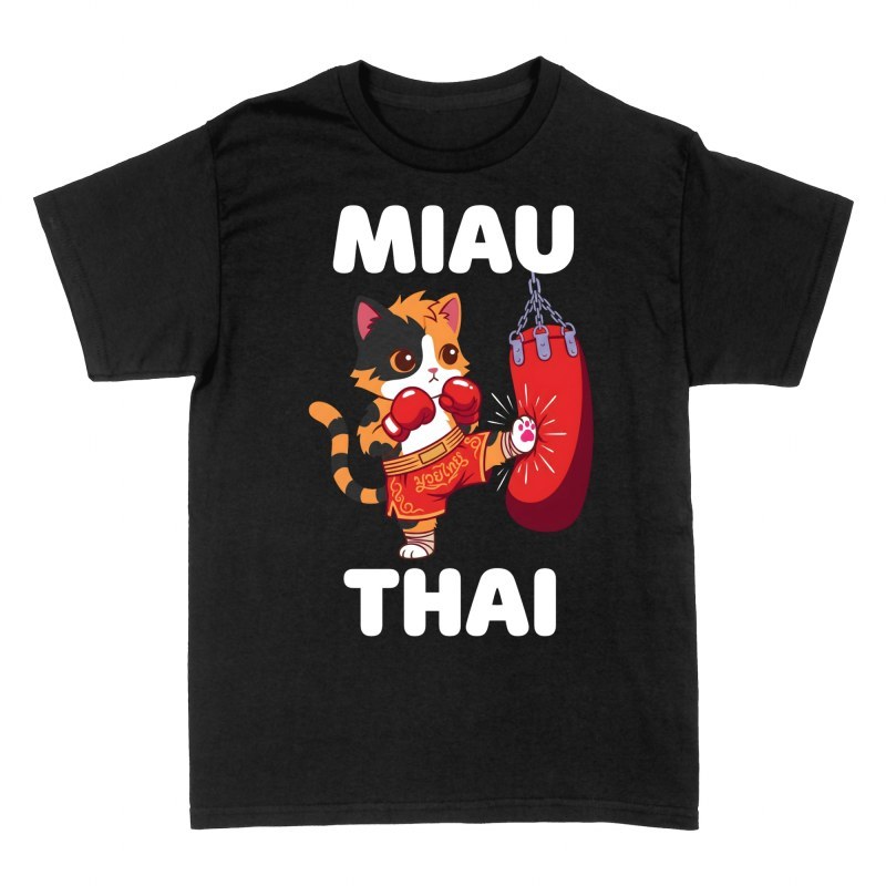 Magliette: Gatto boxeador Miau Thai
