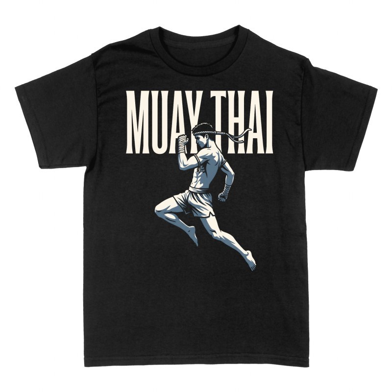 Magliette: Lottatore di muay thai in salto