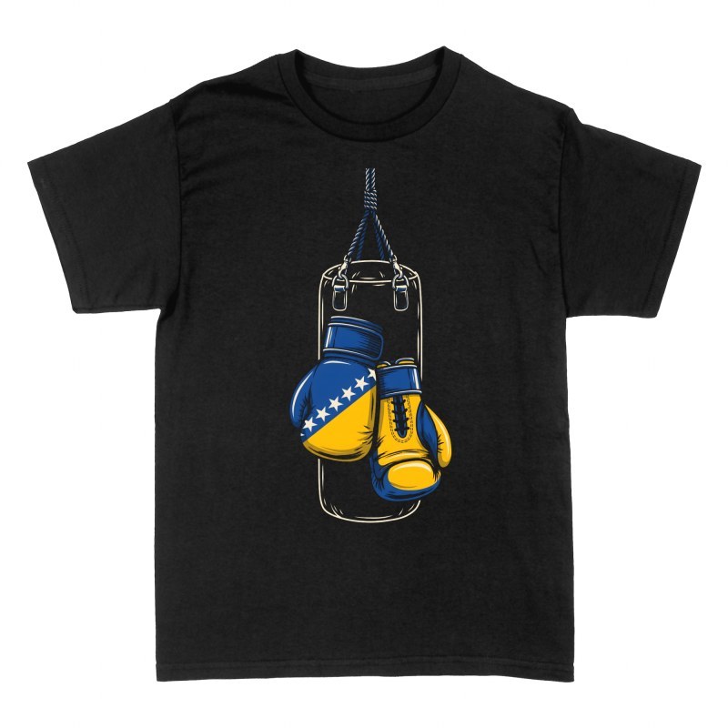 Magliette: Guantoni da boxe con bandiera Bosnia
