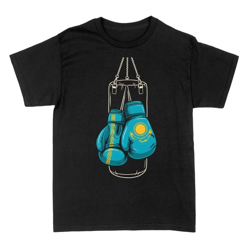 Magliette: Guantoni e sacco Kazakistan boxe