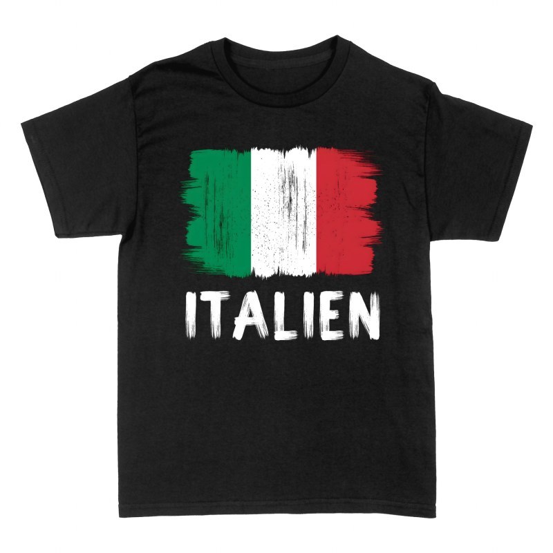 Magliette: Bandiera Italia effetto pennellata grunge