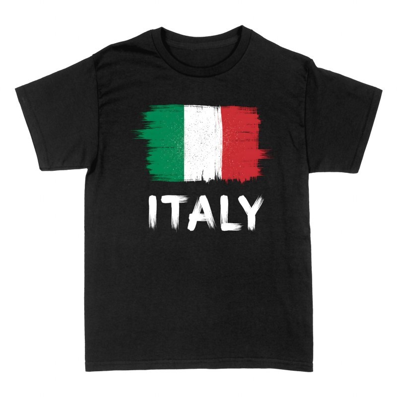 Magliette: Bandiera Italia pennellata grunge