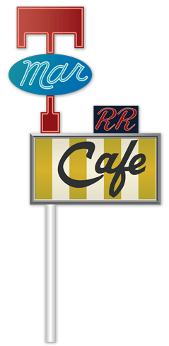 Adesivi Murali: Segno Mar Cafe RR Twin Peaks