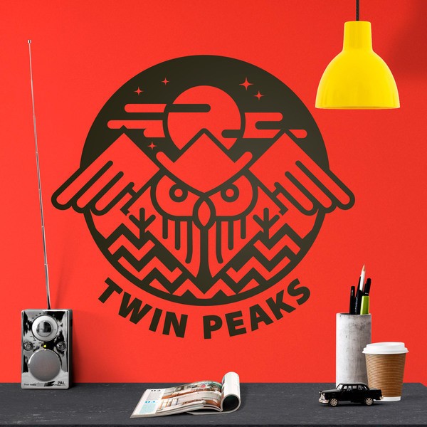 Adesivi Murali: Gufo e Twin Peaks Symbol