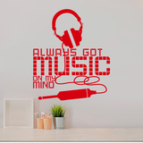 Adesivi Murali: Always got music on my mind 2