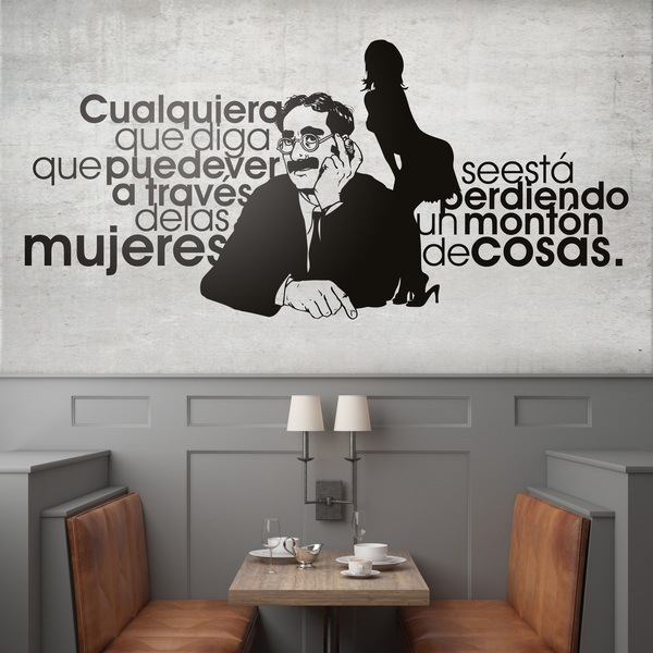 Adesivi Murali: Groucho Donne