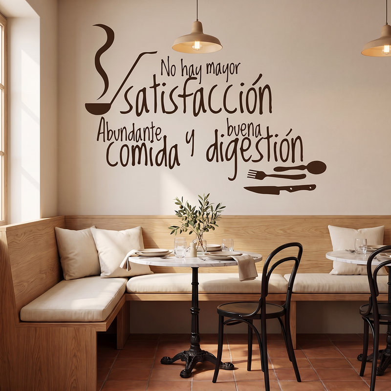 Adesivi Murali: buona digestione - Spagnolo