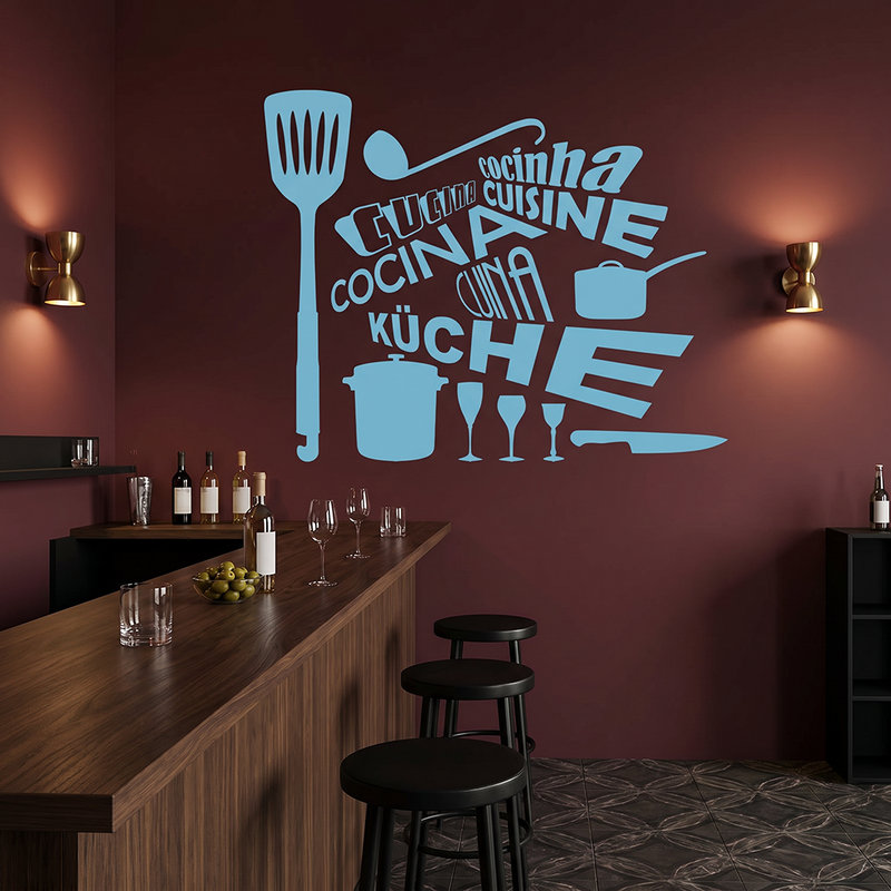 Adesivi Murali: Cucina in Lingue