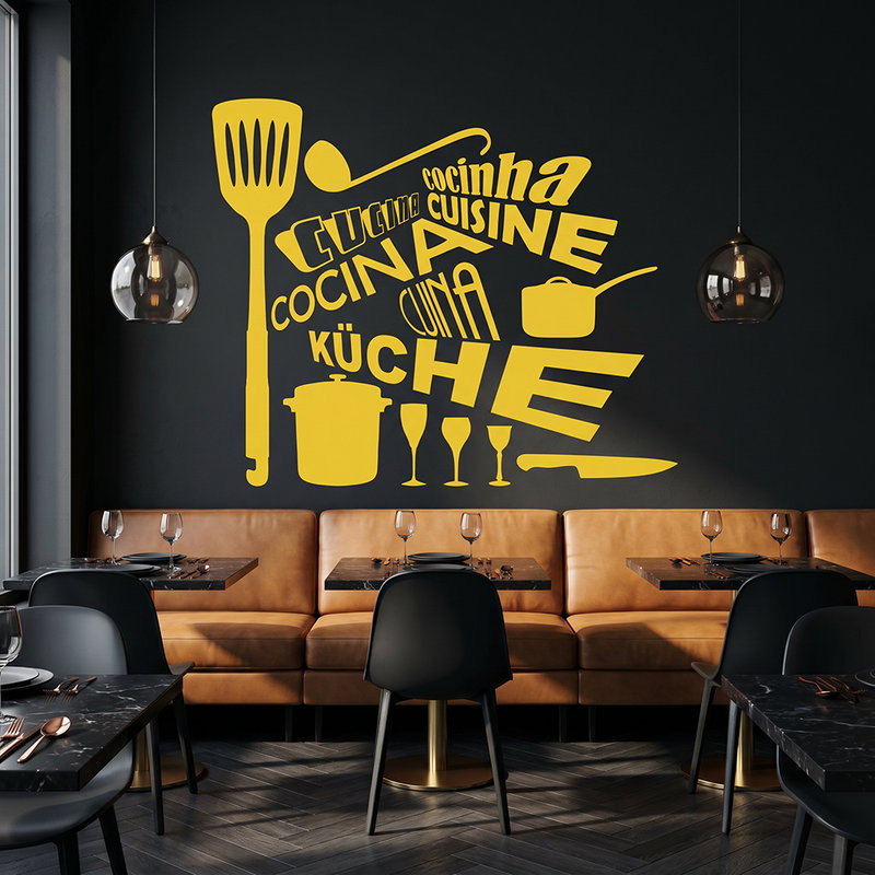 Adesivi Murali: Cucina in Lingue