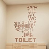 Adesivi Murali: Toilet lingue 2