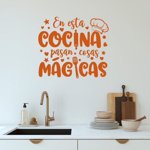 Adesivi Murali: Cucina Magica in Spagnolo
