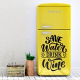 Adesivi Murali: Save Water Drink Wine 2