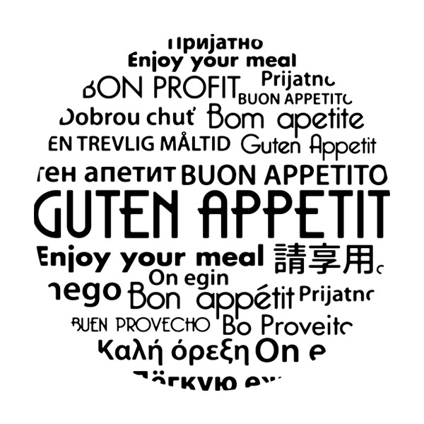 Adesivi Murali: Bon Appetit in Tedesco II 